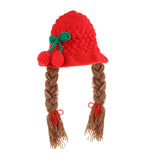 Maxbell Baby Knitted Hat Boys Girls Beanie Hats Infant Knitting Cap Cherry Red