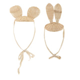 Maxbell Kids Girl Woven Hat Lace Up Hairband Cap Holiday Costume Decoration Bunny