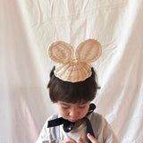 Maxbell Kids Girl Woven Hat Lace Up Hairband Cap Holiday Costume Decoration Bunny