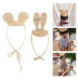 Maxbell Kids Girl Woven Hat Lace Up Hairband Cap Holiday Costume Decoration Bunny