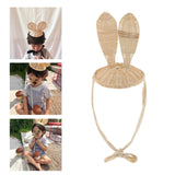 Maxbell Kids Girl Woven Hat Lace Up Hairband Cap Holiday Costume Decoration Bunny