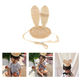 Maxbell Kids Girl Woven Hat Lace Up Hairband Cap Holiday Costume Decoration Bunny