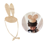 Maxbell Kids Girl Woven Hat Lace Up Hairband Cap Holiday Costume Decoration Bunny