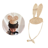 Maxbell Kids Girl Woven Hat Lace Up Hairband Cap Holiday Costume Decoration Bunny