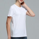 Maxbell 4xMens Cotton Blank T-Shirts Women Modal Shirt Plain T Shirt Tee White M