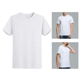 Maxbell 5xMens Cotton Blank T-Shirts Women Modal Shirt Plain T Shirt Tee White M