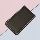 Maxbell 3xMagnetic Money Clip Dollar Cash Clamp Card Holder Wallet Coffee_80x46x8mm