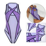 Female Bodysuit One Piece Fashion Summer Club Sheer Hollow Jumpsuit Lingerie S