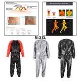 Maxbell 3xFitness Sauna Suit Exercise Gym Home Sweat Suit Hoodie Pants Black M
