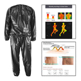 Maxbell 2xFitness Sauna Suit Exercise Gym Home Sweat Suit Hoodie Pants Black L