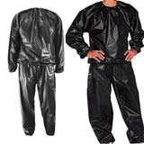 Maxbell 2xFitness Sauna Suit Exercise Gym Home Sweat Suit Hoodie Pants Black XL