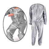 Maxbell 2xFitness Sauna Suit Exercise Gym Home Sweat Suit Hoodie Pants Yellow XXL