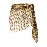 Maxbell 2xBelly Dance Hip Scarf for Women Waist Scarves Hipscarf Festival Clothing black gold