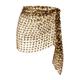 Maxbell 3xBelly Dance Hip Scarf for Women Waist Scarves Hipscarf Festival Clothing black gold