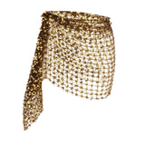 Maxbell 3xBelly Dance Hip Scarf for Women Waist Scarves Hipscarf Festival Clothing black gold