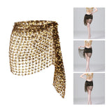 Maxbell 3xBelly Dance Hip Scarf for Women Waist Scarves Hipscarf Festival Clothing black gold