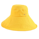 Women Men Bucket Hat Wide Brim Hats Sun UV Protection Fishing Cap M Yellow