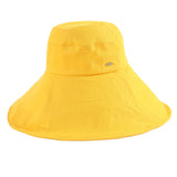 Women Men Bucket Hat Wide Brim Hats Sun UV Protection Fishing Cap M Yellow