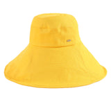 Women Men Bucket Hat Wide Brim Hats Sun UV Protection Fishing Cap M Yellow