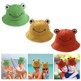 Maxbell Kids Girls Cotton Frog Bucket Hat Fishing Cap for Outdoor Vacation Green