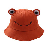 Maxbell Kids Girls Cotton Frog Bucket Hat Fishing Cap for Outdoor Vacation Brown