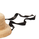 Maxbell Fashion Kids Straw Hat Summer Travel Sun Hat w/ Adjustable Tie  Black Tie