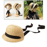 Maxbell Children Visor Sun Hat Girls Summer Straw Baseball Cap Kids Beach Bucket Hat