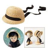 Maxbell Children Visor Sun Hat Girls Summer Straw Baseball Cap Kids Beach Bucket Hat