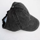 Maxbell 6xWomen Backless Ponytail Hat Baseball Cap High Messy Bun Caps Black
