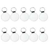 Maxbell 20 Pieces Blank Keychain Key Chain Alloy Key Rings Keyring Bag Tag Craft