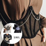 Maxbell Maxbell Sexy Women Corset Belt See Through Blouse Waist Chain Cinch Girdle White S
