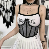 Maxbell Maxbell Sexy Women Corset Belt See Through Blouse Waist Chain Cinch Girdle Black S