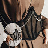 Maxbell Maxbell Sexy Women Corset Belt See Through Blouse Waist Chain Cinch Girdle Black M