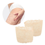 Maxbell 4xElastic Lace Thigh Bands Anti Chafing Leg Anti-Chafe Sleeve Skin L