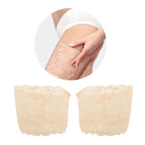 Maxbell 4xElastic Lace Thigh Bands Anti Chafing Leg Anti-Chafe Sleeve Skin L
