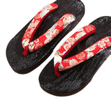 Maxbell 3xJapanese Clogs Slippers Geta Sandals Flip Flops for Men Women Red Round 41