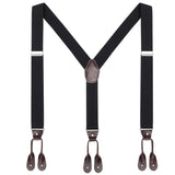 Maxbell 3xMen's Adjustable Y-Back Elastic Suspenders Braces Work Button End Suspender