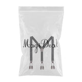 Maxbell 4xMen's Adjustable Y-Back Elastic Suspenders Braces Work Button End Suspender