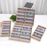 Maxbell 2 Pack Eyeglasses Sunglasses Storage Display Tray Case Stand Holder Box