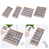 Maxbell 2 Pack Eyeglasses Sunglasses Storage Display Tray Case Stand Holder Box