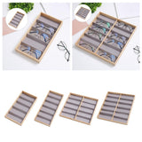 Maxbell 2 Pack Eyeglasses Sunglasses Storage Display Tray Case Stand Holder Box