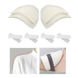 Maxbell 3xShoulder Pads Foam Soft Set-in for Women Blazer Shirt Clothes 1.5cm Thick