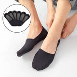 Maxbell 3xMens Boat Liner Socks Invisible Low Cut No Show Breathable Cotton Bottom Black