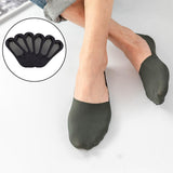 Maxbell 2xMens Boat Liner Socks Invisible Low Cut No Show Breathable Cotton Bottom Black
