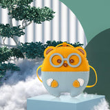 Maxbell 3xDIY Leather Crossbody Bag Kit Easy for Kids Leather Sewing Kits Yellow