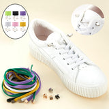 Maxbell Maxbell No Tie Elastic Lock Lace System Lock Shoe Laces Shoelaces Kids Older White