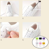 Maxbell Maxbell No Tie Elastic Lock Lace System Lock Shoe Laces Shoelaces Kids Older White