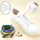 Maxbell Maxbell No Tie Elastic Lock Lace System Lock Shoe Laces Shoelaces Kids Older White