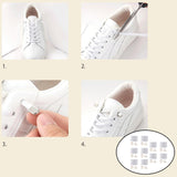 Maxbell Maxbell No Tie Elastic Lock Lace System Lock Shoe Laces Shoelaces Kids Older White