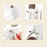 Maxbell Maxbell No Tie Elastic Lock Lace Universal Laces Lock Shoe Runners Kids White